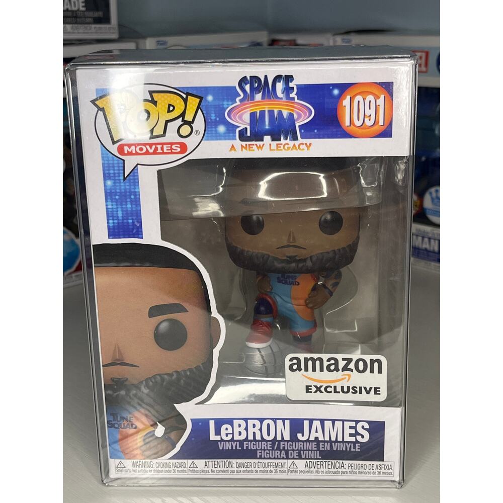 Lebron James Space Jam A New Legacy Amazon Exclusive Funko Pop + Pop Protector